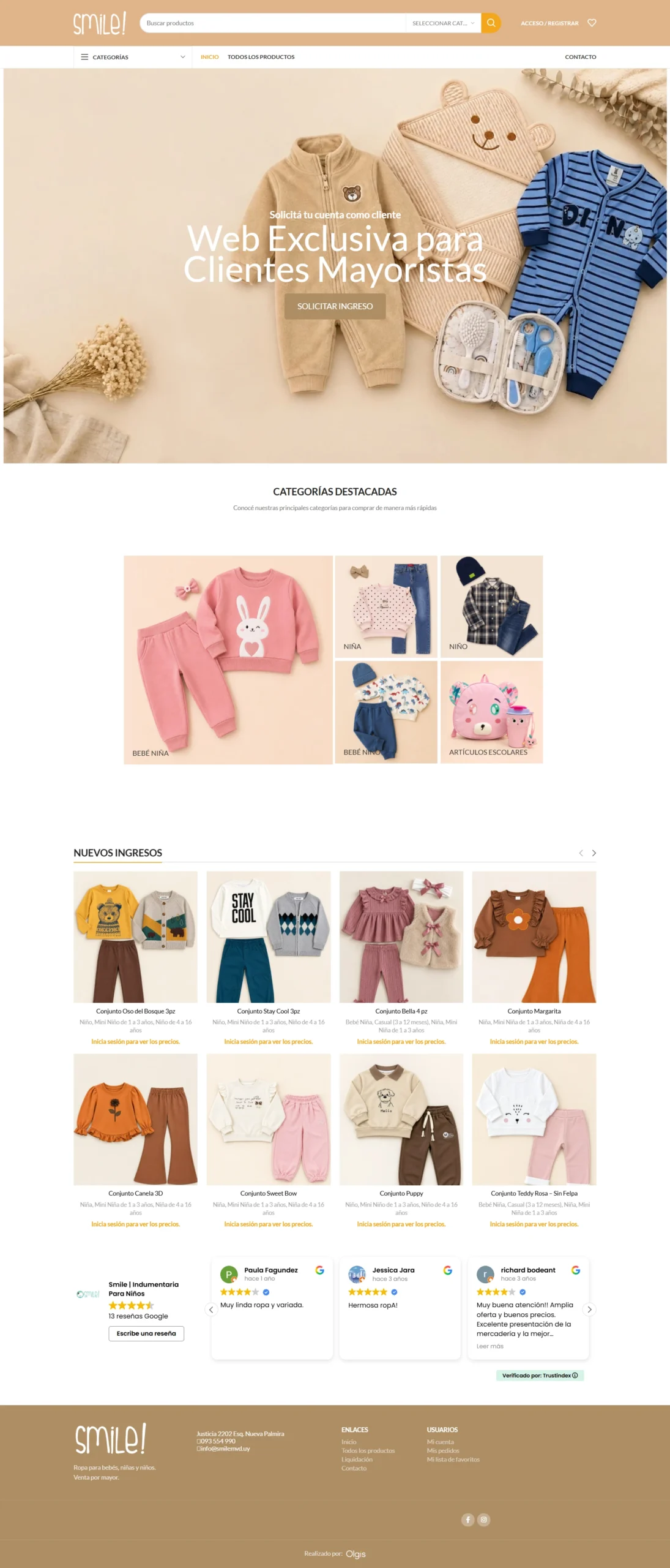 Smile Mayorista - Vista previa de tienda en producción